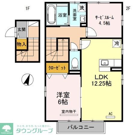 ローズコート加美の物件間取画像